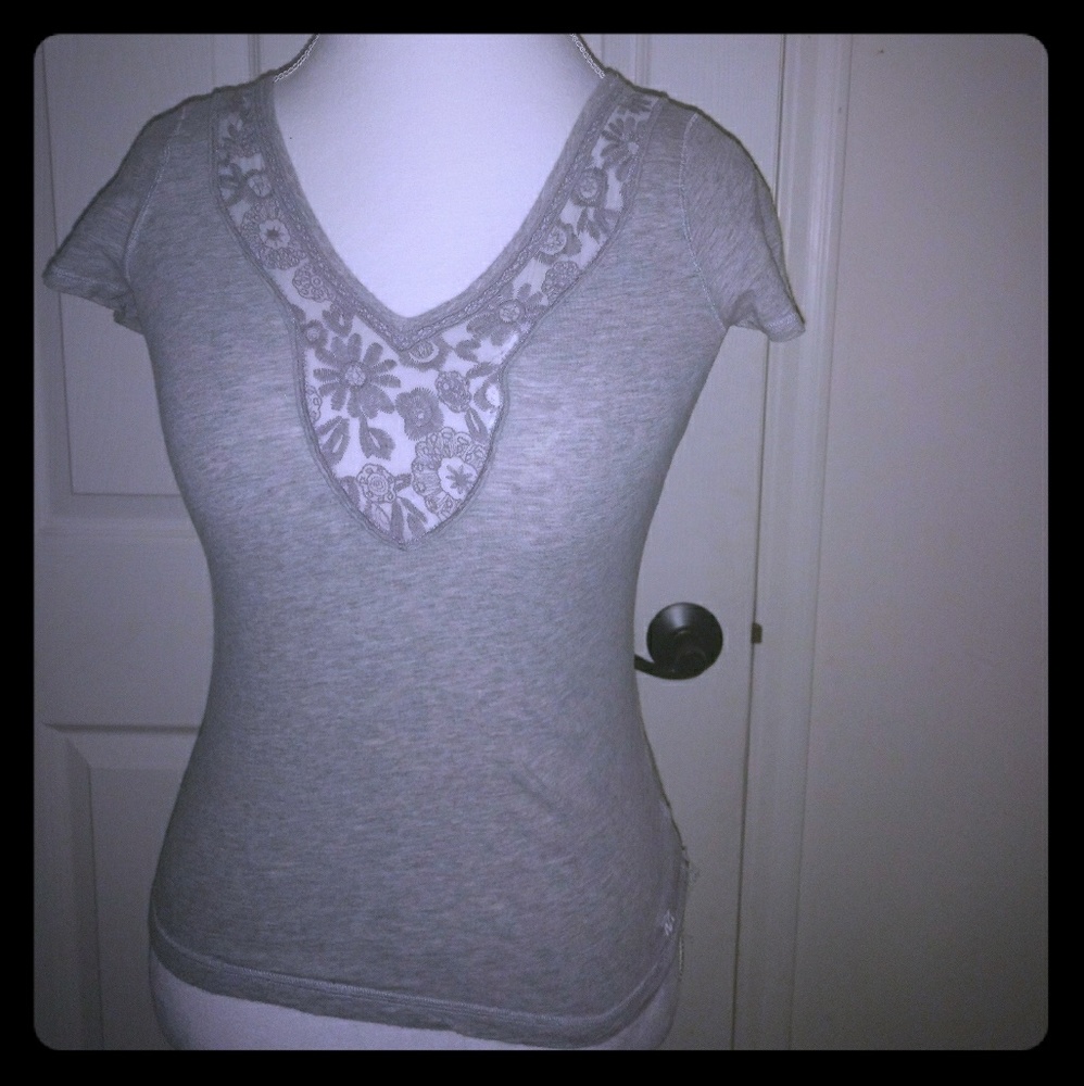 Grey Abercrombie V neck